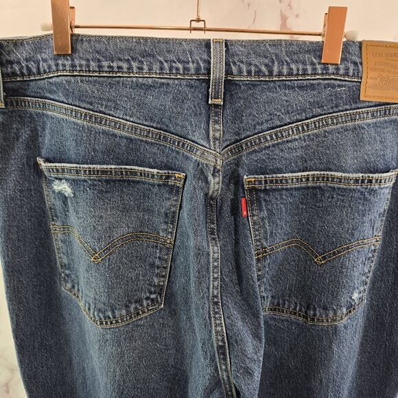 Levis Jeans Women 34 X 32 70s High Flare High Rise Distressed Premium Medium - Picture 6 of 13